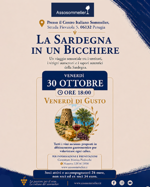 A Perugia / Venerdi di Gusto...la Sardegna in un bicchiere